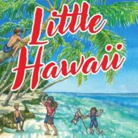 Cover of children playing on the beach of a tropical island.
